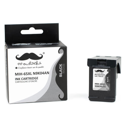 Remanufactured-HP-65XL-N9K04AN-Black-Ink-Cartridge-High-Yield-Moustache-MILEX
