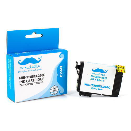 Epson-288-T288XL220-Remanufactured-Cyan-Ink-Cartridge-High-Yield-Moustache-