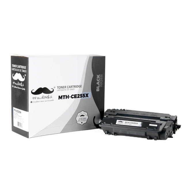 Compatible-HP-55X-CE255X-Black-Toner-Cartridge-High-Yield-Moustache-MILEX